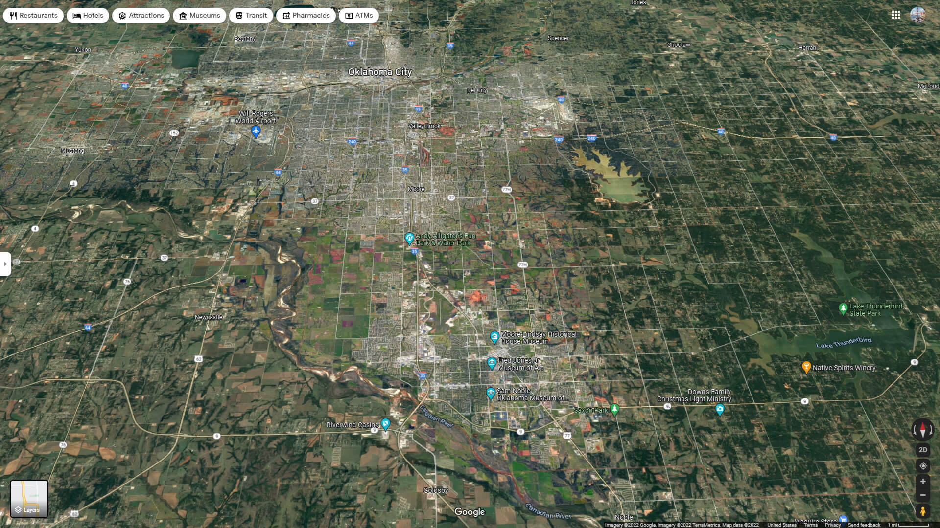 Norman Aerial Map Oklahoma